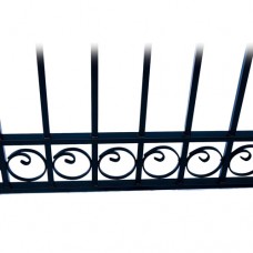 Aleko 8' x 5' Iron Steel Driveway Fence, Dublin   553487094